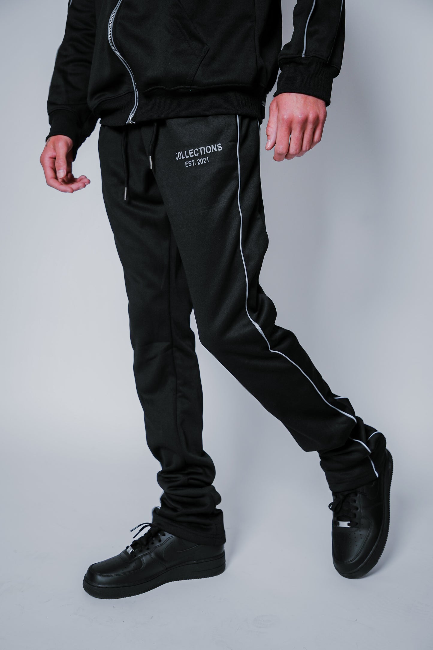 Just Love white Rhinestones Stacked tracksuit