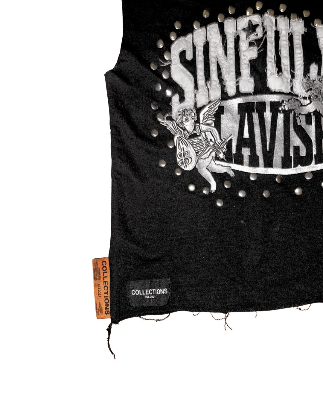 Delavish® Angel of War Studded Muscle Tee