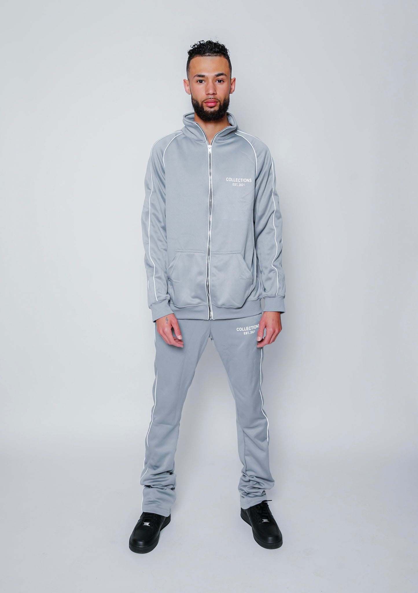 Cool Grey Stacked tracksuit