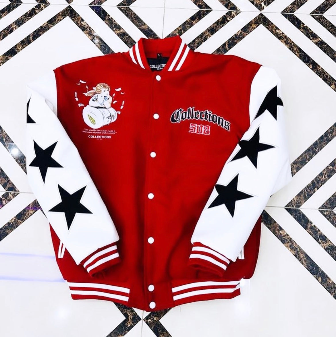 Collections X Baby Rich Club Varsity Jacket