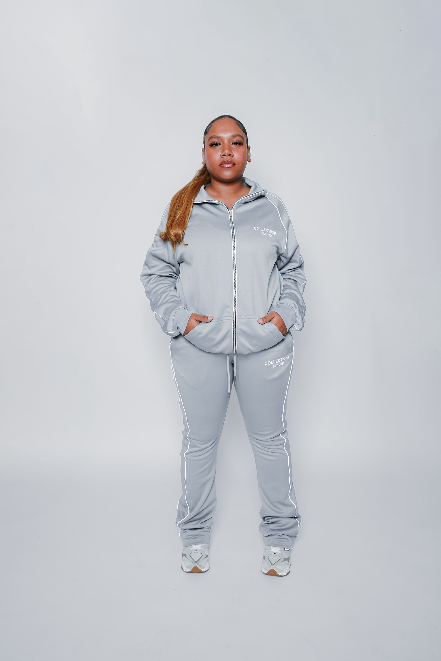 Cool Grey Stacked tracksuit