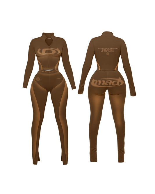 Delavish Two-Piece Active Set – Chocolate Brown