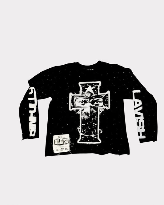 Delavish® Stargaze Rhinestone Double Sleeve Crop