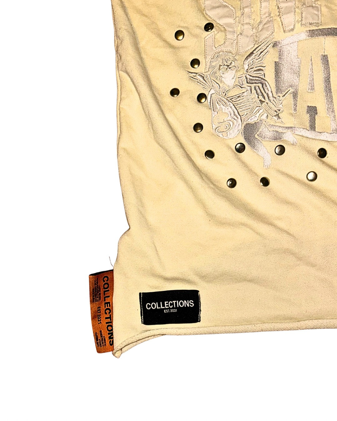 Delavish® Angel of War Studded Muscle Tee (Cream)